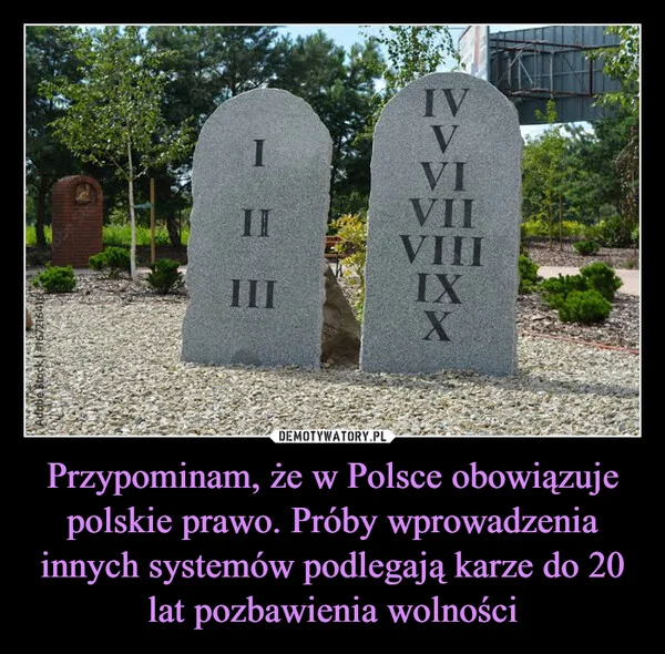 
    Przypominam, że w Polsce obowiązuje polskie prawo. Próby wprowadzenia innych systemów podlegają karze do 20 lat pozbawienia wolności