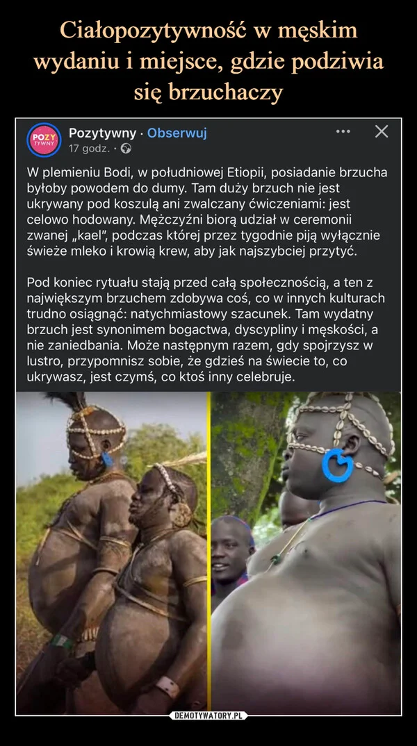 
    Ciałopozytywność w męskim wydaniu i miejsce, gdzie podziwia się brzuchaczy