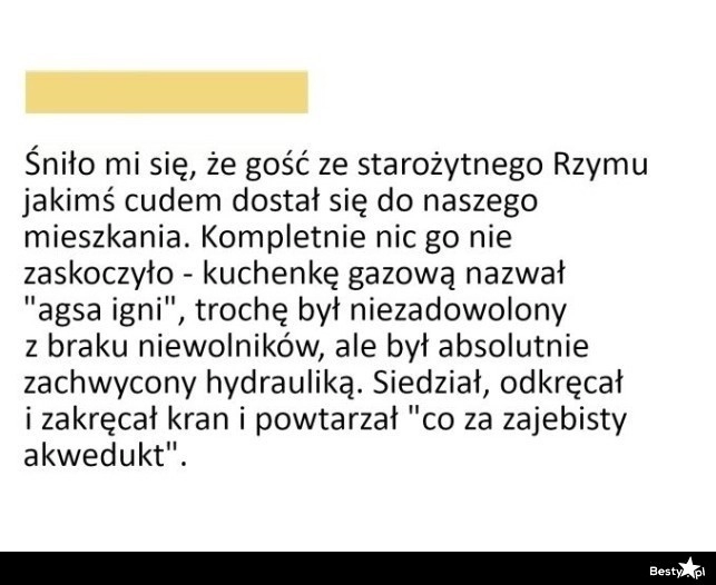 
    Sen o starożytnym Rzymianinie 