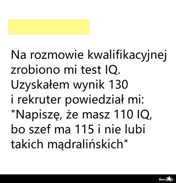 
    Test IQ na rozmowie kwalifikacyjnej 