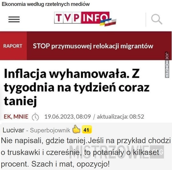 
    Ekonomia według rzetelnych mediów