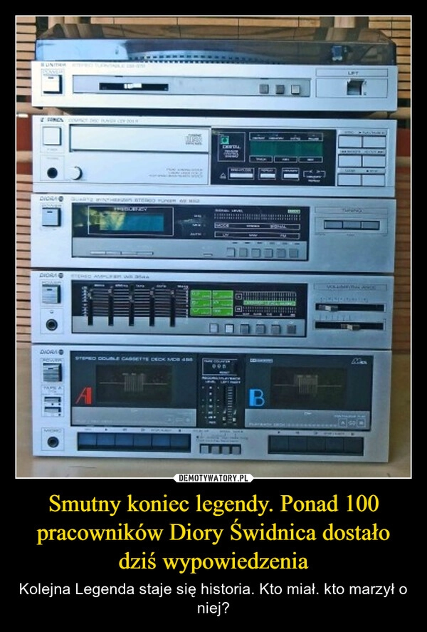 
    Smutny koniec legendy. Ponad 100 pracowników Diory Świdnica dostało dziś wypowiedzenia