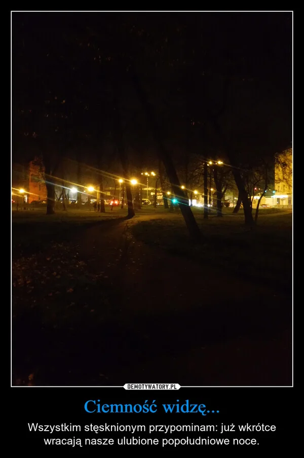
    Ciemność widzę...