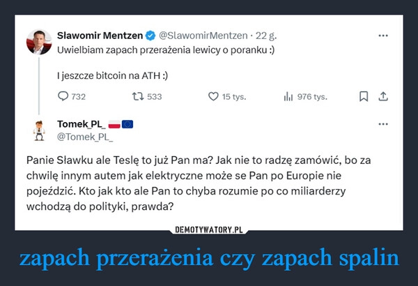 
    zapach przerażenia czy zapach spalin