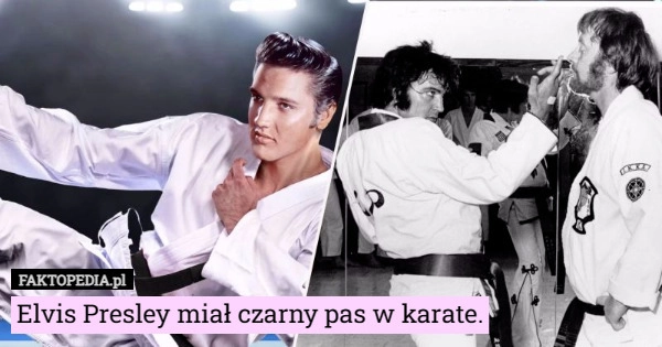 
    Elvis Presley miał czarny pas w karate.