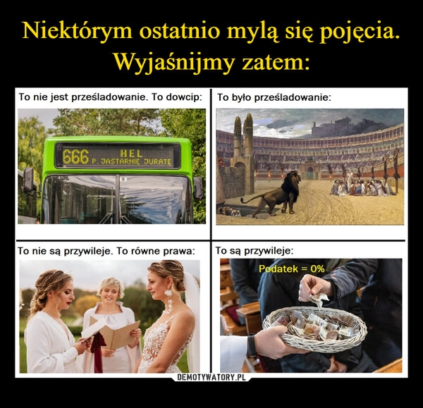 
    Niektórym ostatnio mylą się pojęcia.
Wyjaśnijmy zatem: