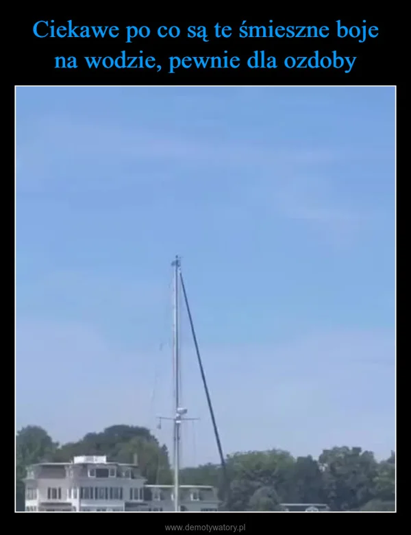 Ciekawe po co są te śmieszne boje na wodzie, pewnie dla ozdoby