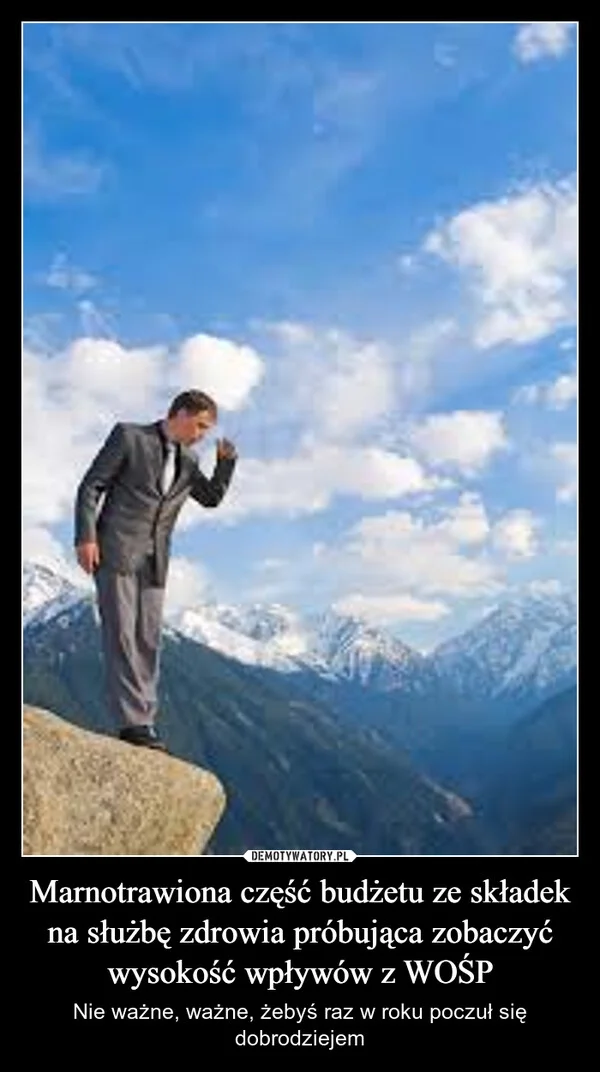 
    Marnotrawiona część budżetu ze składek na służbę zdrowia próbująca zobaczyć wysokość wpływów z WOŚP