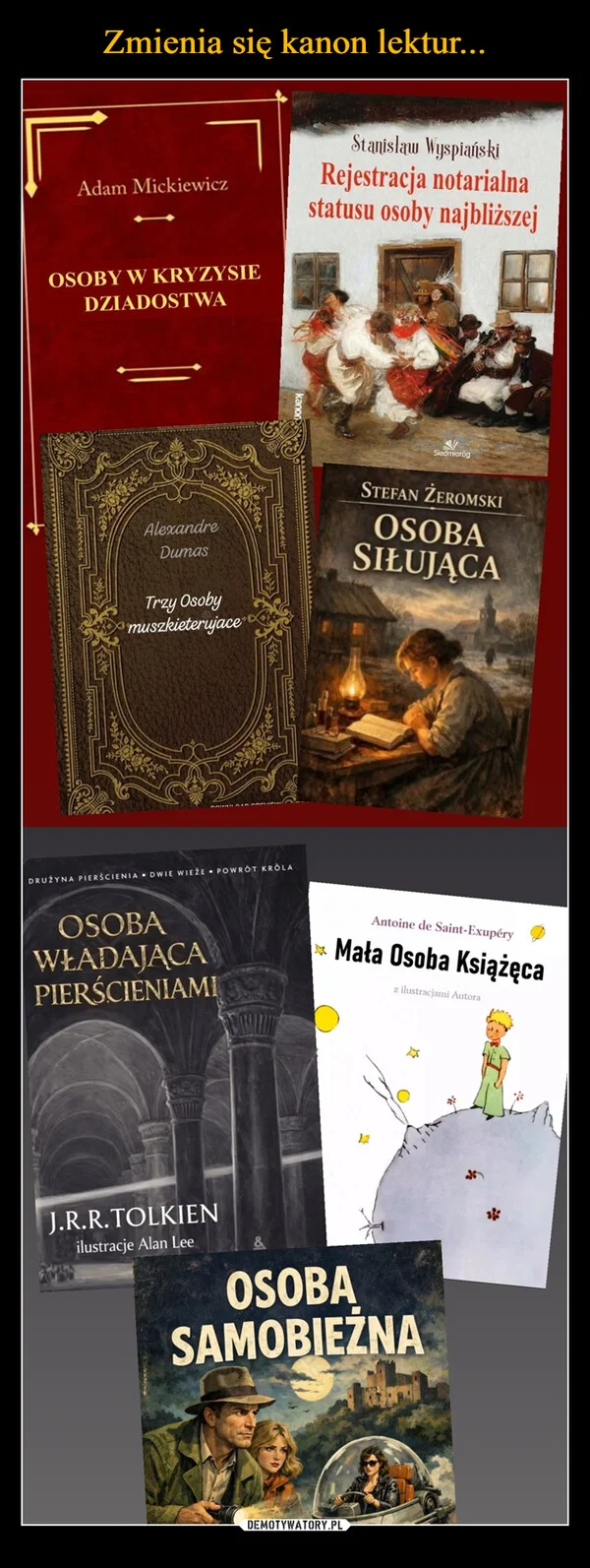 
    Zmienia się kanon lektur...