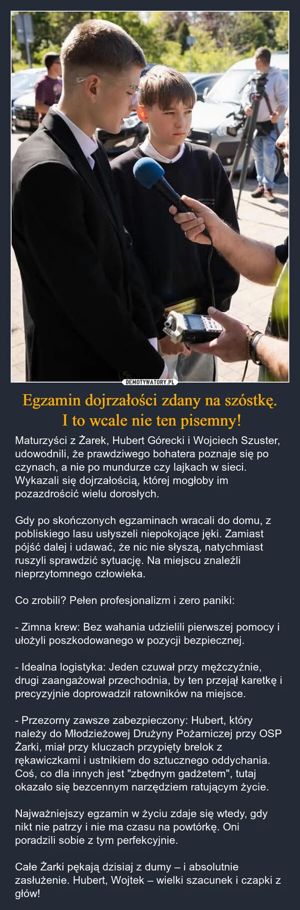 
    Egzamin dojrzałości zdany na szóstkę. I to wcale nie ten pisemny!