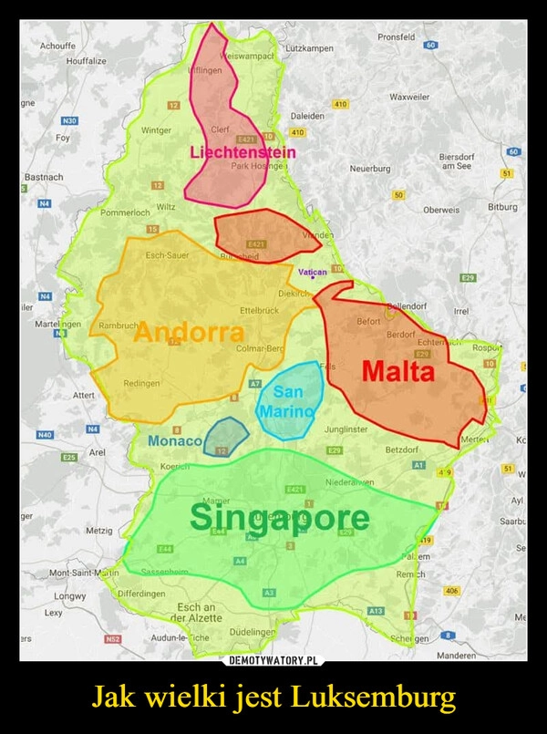 
    Jak wielki jest Luksemburg