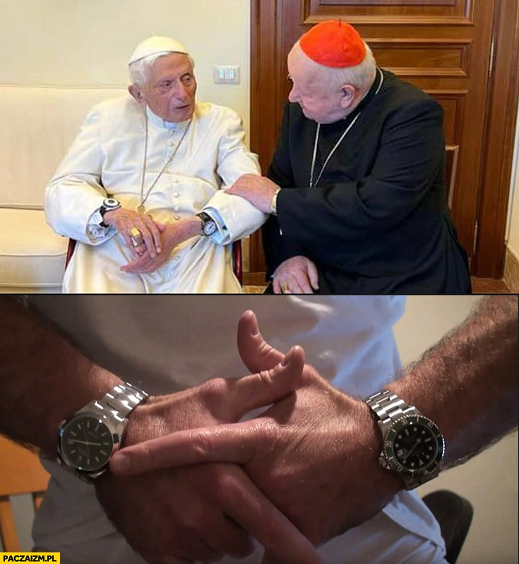 
    Papież Benedykt dwa zegarki jak testoviron testo