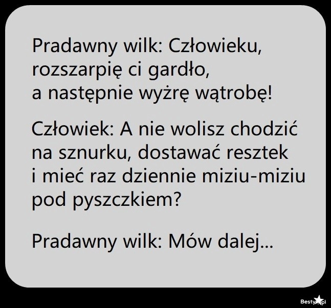 
    Pradawny wilk i człowiek 