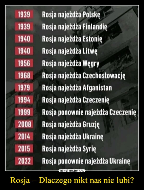 
    Rosja – Dlaczego nikt nas nie lubi?