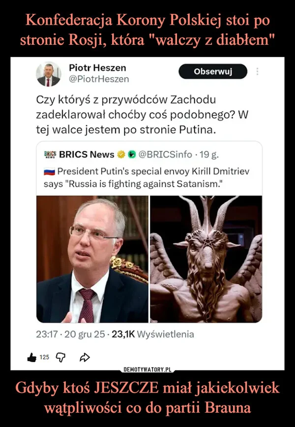 
    Konfederacja Korony Polskiej stoi po stronie Rosji, która 