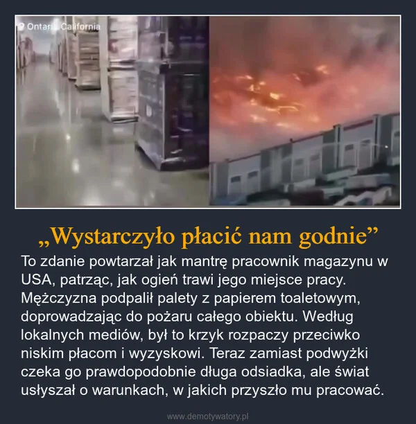 
    „Wystarczyło płacić nam godnie”