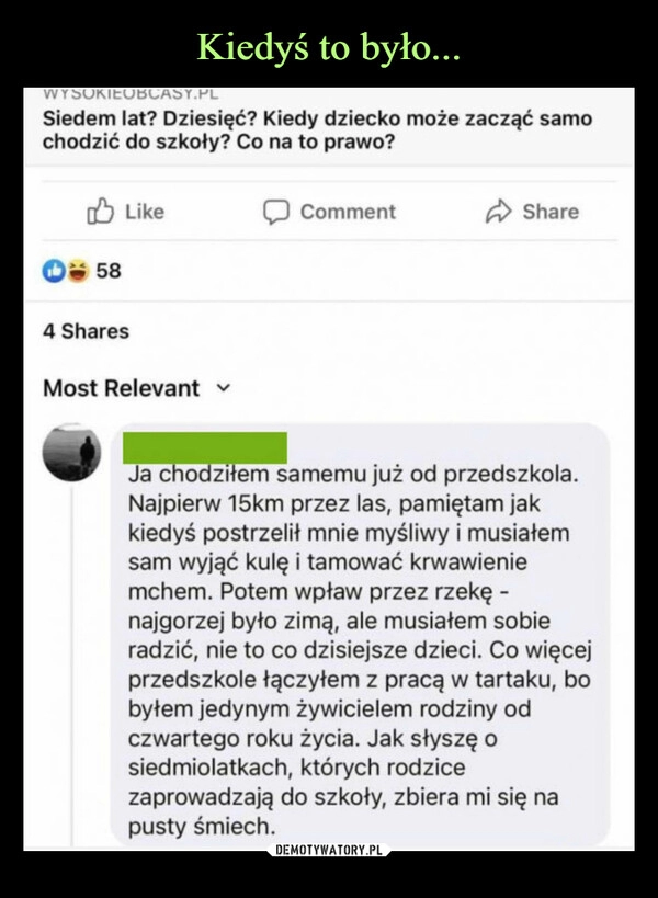 
    Kiedyś to było...