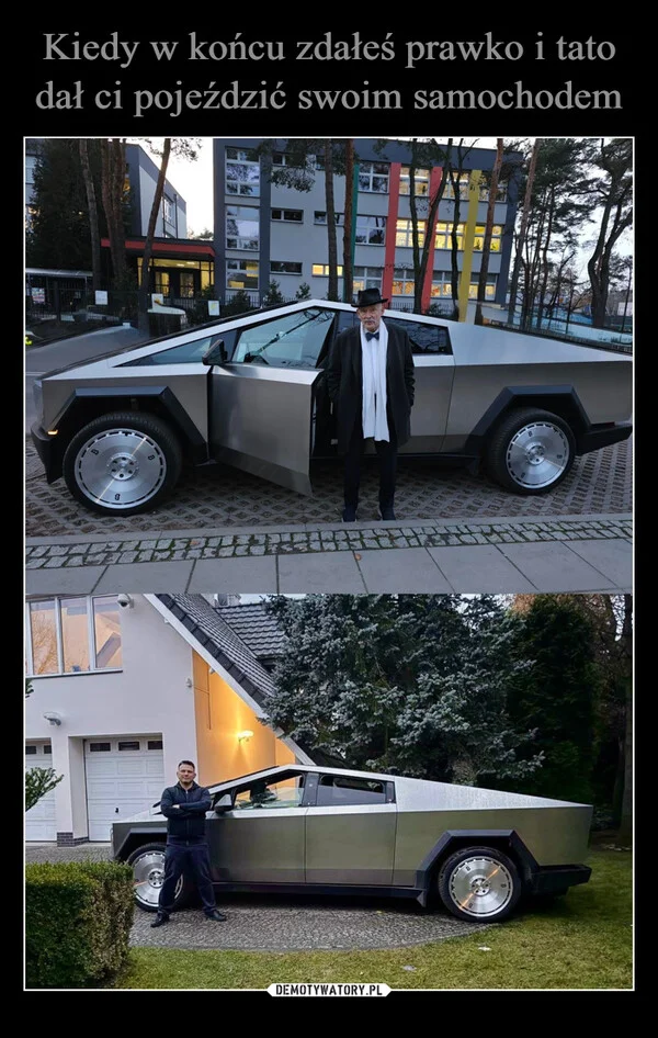 
    Kiedy w końcu zdałeś prawko i tato dał ci pojeździć swoim samochodem