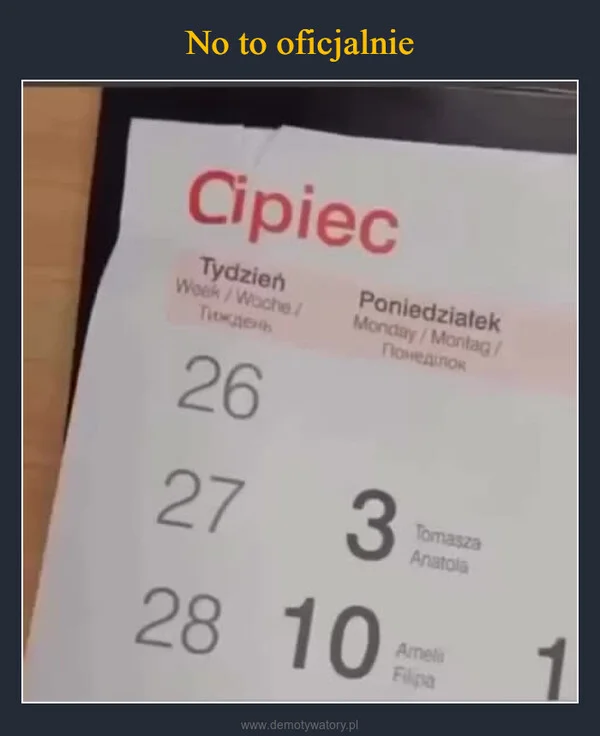 
    No to oficjalnie