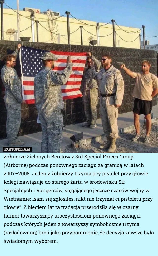 
    Żołnierze Zielonych Beretów z 3rd Special Forces Group (Airborne) podczas