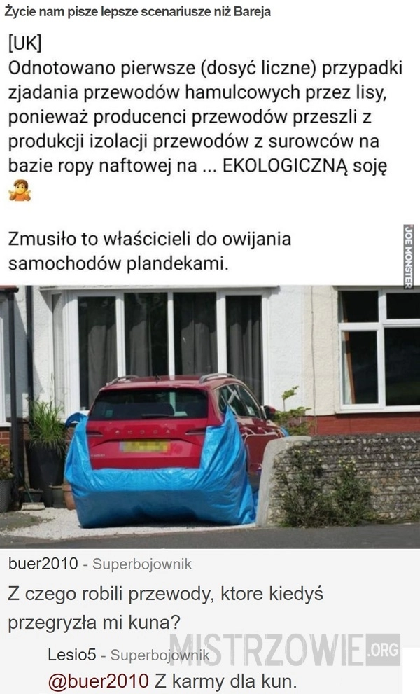 
    Życie nam pisze lepsze scenariusze niż Bareja