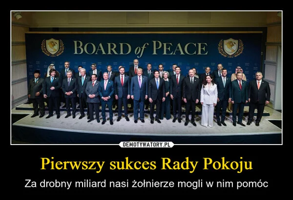 
    Pierwszy sukces Rady Pokoju