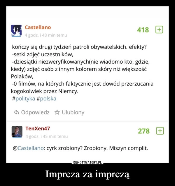 
    Impreza za imprezą