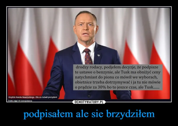 podpisałem ale sie brzydziłem