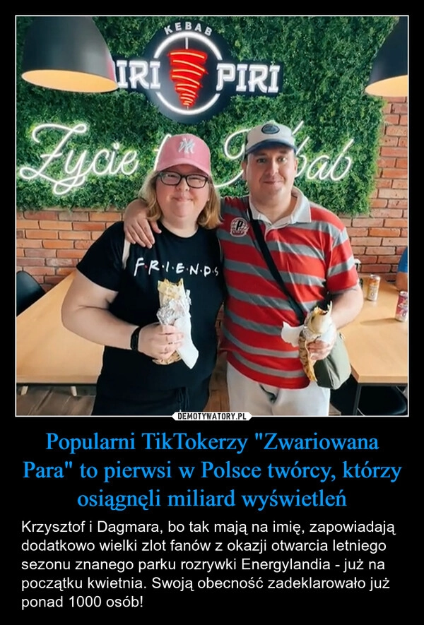 
    Popularni TikTokerzy "Zwariowana Para" to pierwsi w Polsce twórcy, którzy osiągnęli miliard wyświetleń