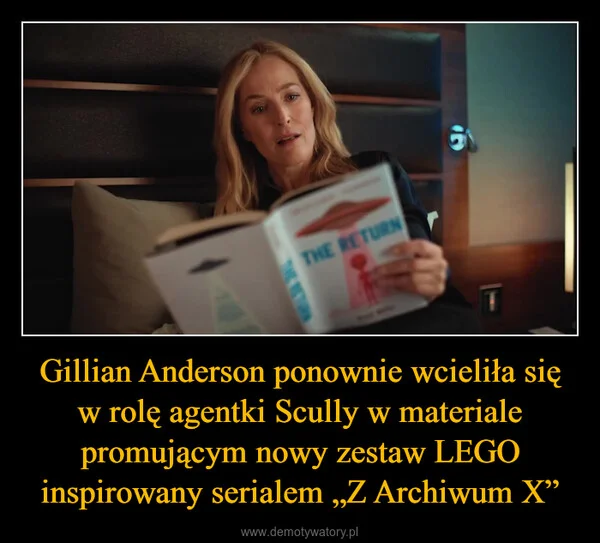 
    Gillian Anderson ponownie wcieliła się w rolę agentki Scully w materiale promującym nowy zestaw LEGO inspirowany serialem „Z Archiwum X”