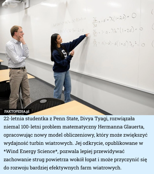 
    22-letnia studentka z Penn State, Divya Tyagi, rozwiązała niemal 100-letni