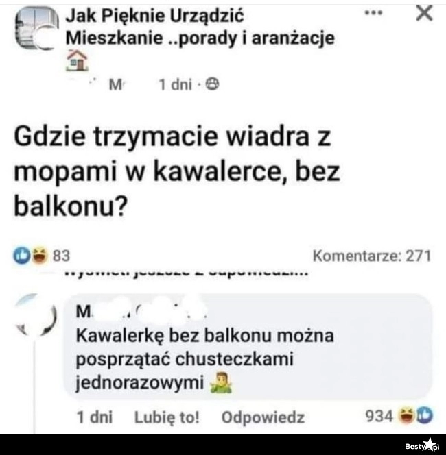 
    Miejsce na wiadro z mopem 