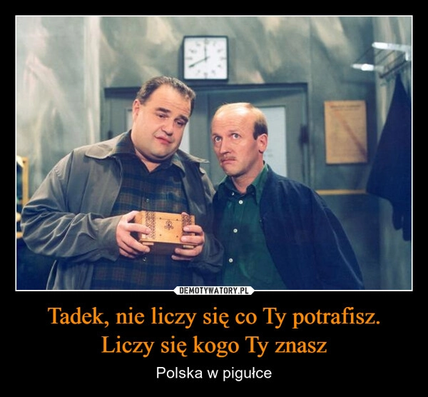 
    Tadek, nie liczy się co Ty potrafisz. Liczy się kogo Ty znasz