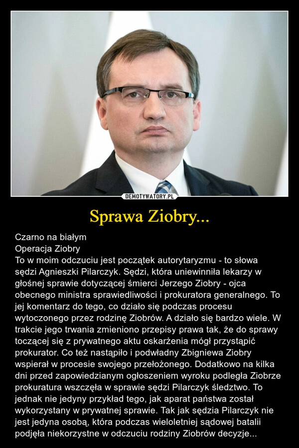 
    Sprawa Ziobry... 