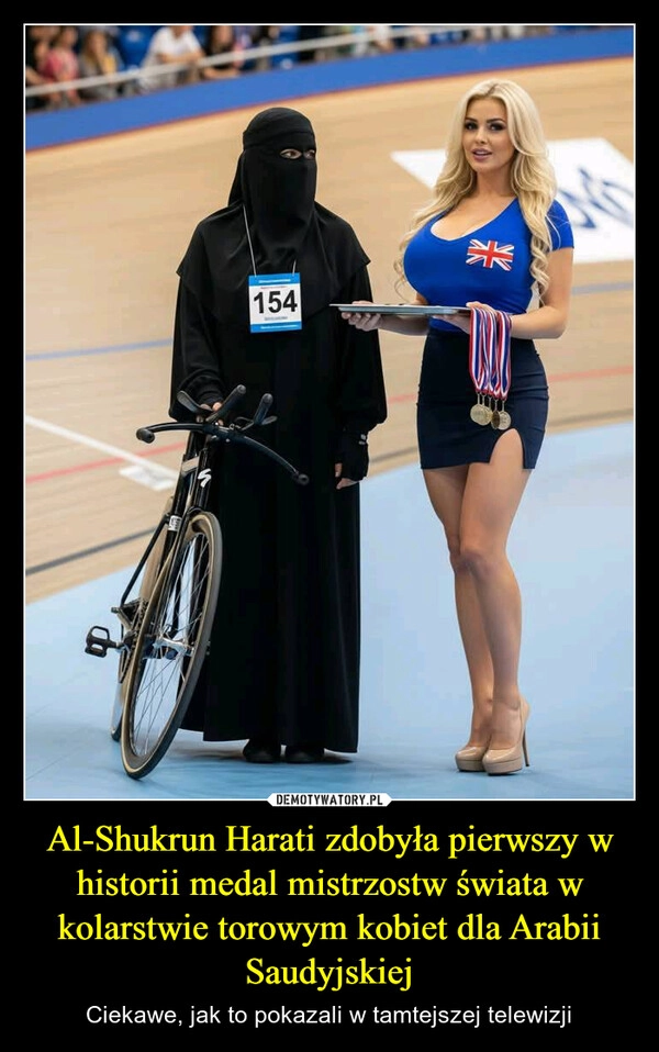 
    Al-Shukrun Harati zdobyła pierwszy w historii medal mistrzostw świata w kolarstwie torowym kobiet dla Arabii Saudyjskiej