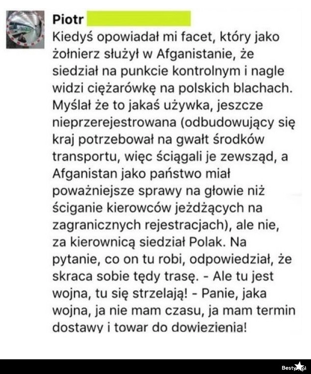 
    Ciężarówka na polskich blachach 