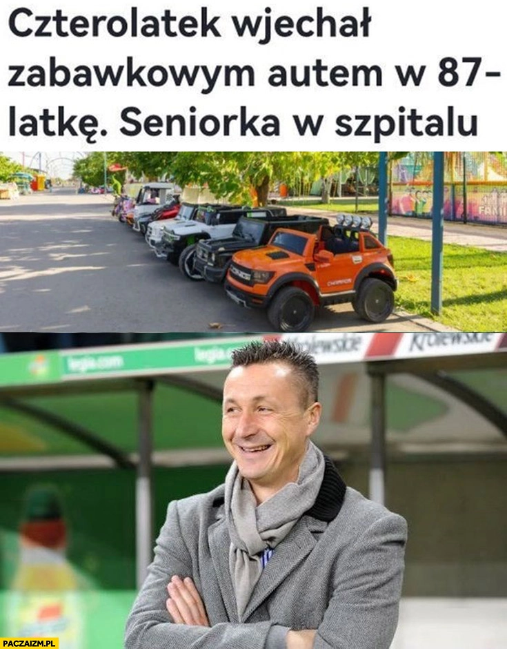 
    Czterolatek wjechał zabawkowym autem w 87-latkę, seniorka w szpitalu Tomasz Hajto cieszy się