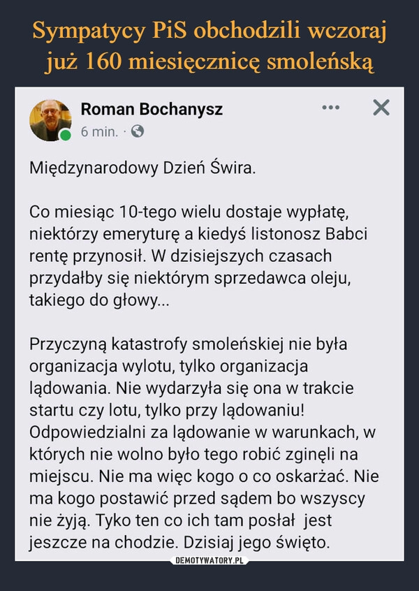 
    Sympatycy PiS obchodzili wczoraj już 160 miesięcznicę smoleńską