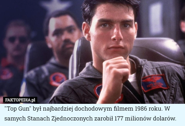 
    "Top Gun" był najbardziej dochodowym filmem 1986 roku. W samych