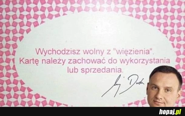 
    Wychodzisz wolny