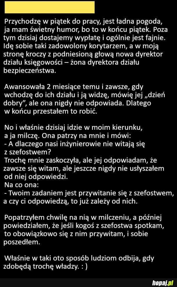 
    Kiedy władza uderzy do głowy