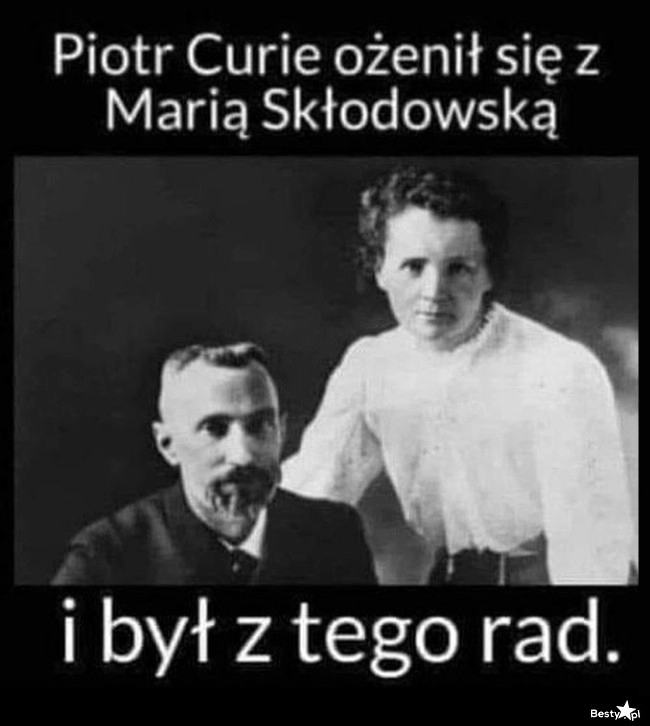 
    Ślub z Marią Skłodowską 