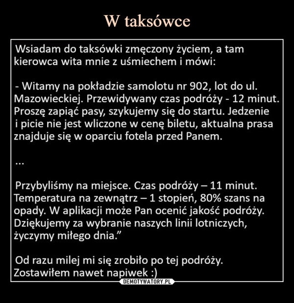 
    
W taksówce 