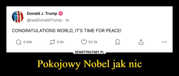 
    Pokojowy Nobel jak nic