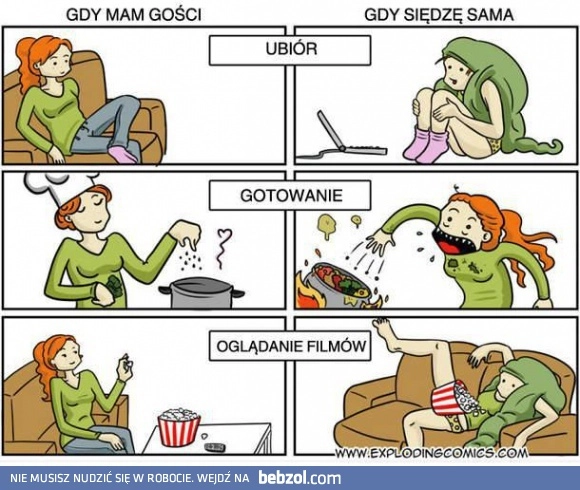 Jestem sama / mam gości