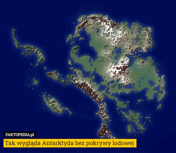 
    Tak wygląda Antarktyda bez pokrywy lodowej 