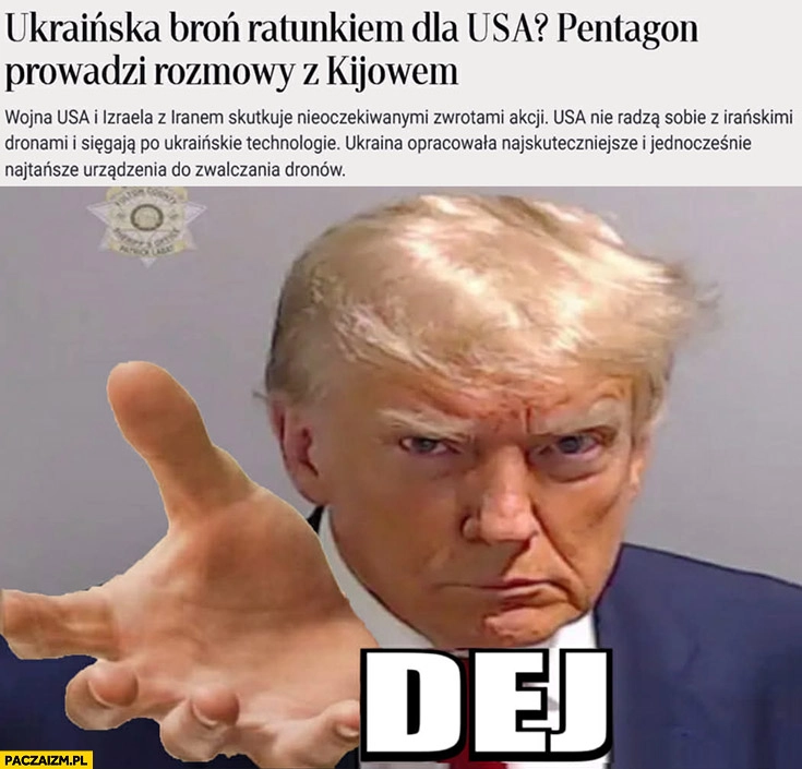 Trump dej ukraińska broń ratunkiem dla USA, Pentagon prowadzi rozmowy z Kijowem