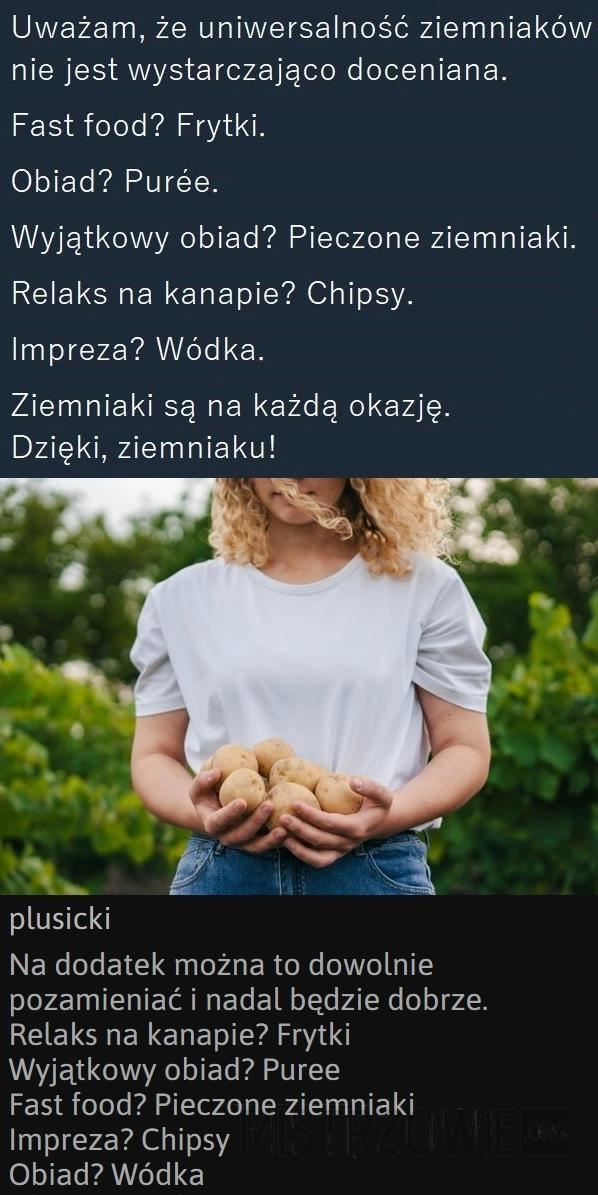 
    Uniwersalność ziemniaków