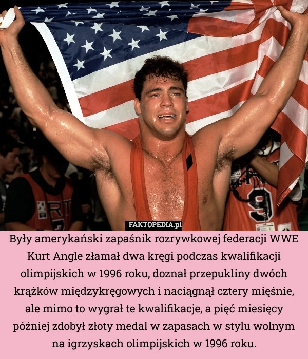 
    Były amerykański zapaśnik rozrywkowej federacji WWE Kurt Angle złamał dwa
