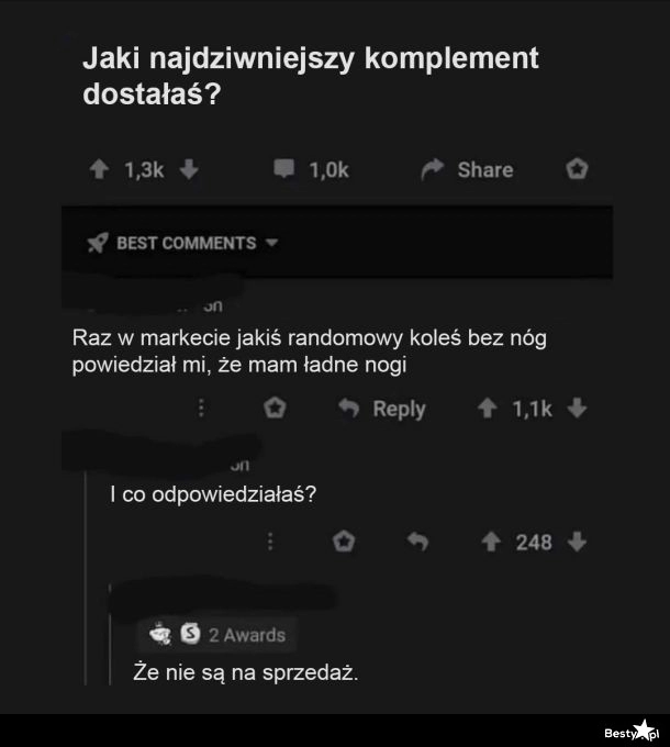 
    Najdziwniejszy komplement 